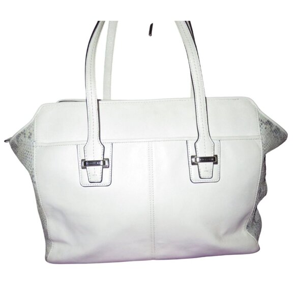 Coach 2014 Taylor Ivory Mixed Exotic Python Leather Alexis Shoulder Tote Bag - Picture 2 of 13